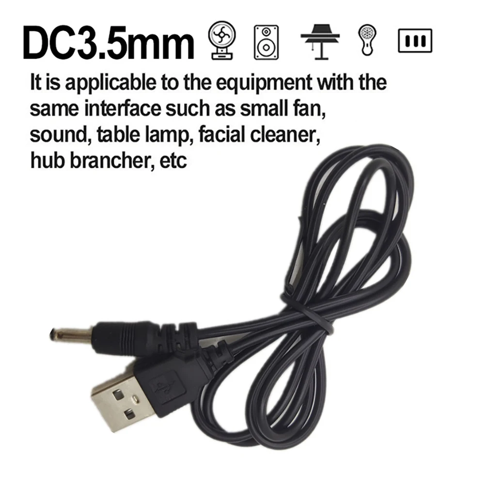 кабель для зарядки с разъемом USB-DC длиной 1 м, Универсальное зарядное устройство 2A, кабель питания, Пластиковый кабель питания, Запасные части для настольного светильника Изображение 1