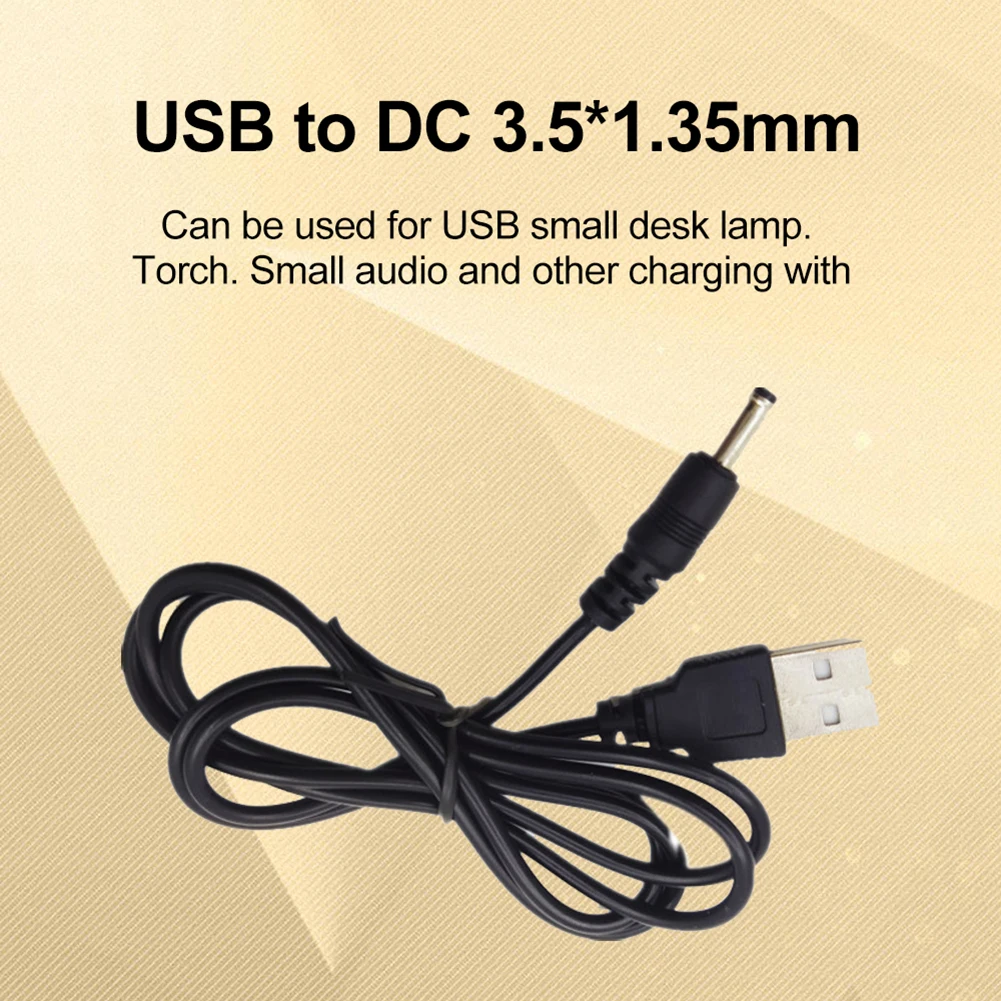 кабель для зарядки с разъемом USB-DC длиной 1 м, Универсальное зарядное устройство 2A, кабель питания, Пластиковый кабель питания, Запасные части для настольного светильника Изображение 2