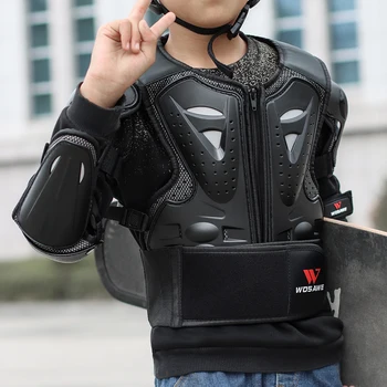 WOSAWE Child armor защитная мотоциклетная одежда из 5 предметов, детская куртка для мотокросса с подкладкой до колен, снаряжение для мотокросса, детский бронежилет 2