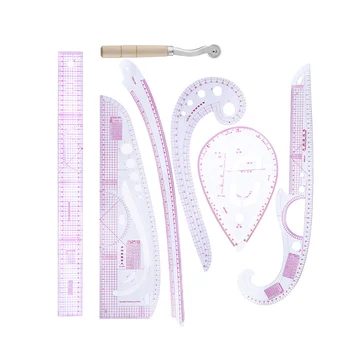 Набор инструментов для шитья Линейка французской Кривой Метрической формы Линейка для образцов одежды Линейка для шитья Швейные Измерительные принадлежности Наборы из 7 предметов 1