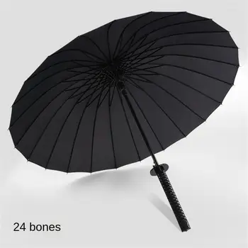 Креативный Большой ветрозащитный зонт с самурайским мечом на длинной ручке, японский зонт от солнца и дождя в стиле ниндзя, прямые зонты с автоматическим открытием 1