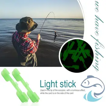 10шт рыболовных светящихся палочек с зажимом для флуоресцентных ламп, зажим для ночной рыбалки на удочке, держатель для зажима для ночной рыбалки на поплавке 1