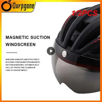 1 /2ШТ Велосипедный шлем Victgoal LED Moutain Road USB Перезаряжаемый Легкий Велосипедный Шлем для мужчин Солнцезащитные очки с козырьком Для мужчин MTB Велосипед 1