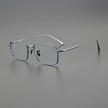 2023 Новая мода квадратная оправа для очков мужские ретро дизайнерские титановые оптические очки для чтения при близорукости женские персонализированные очки 1