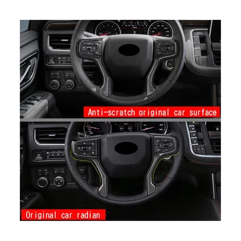 Наклейка на панель рулевого колеса из углеродного волокна для Chevrolet Suburban 2023+ 2