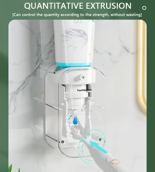 Водонепроницаемая соковыжималка для зубной пасты, автоматический дозатор зубной пасты, настенные Аксессуары для ванной комнаты 2