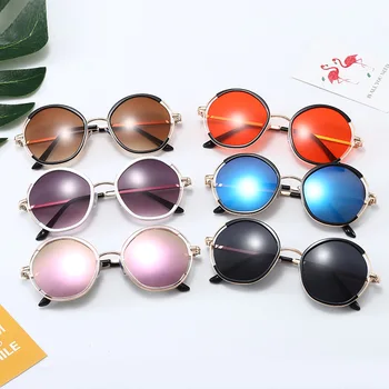 Новые модные детские солнцезащитные очки TL506 в круглой оправе Tidal Детские очки в полуметаллической оправе Солнцезащитные очки Оптом 1