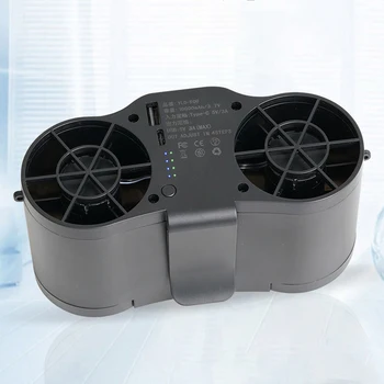 Портативный электрический вентилятор-охладитель 4-скоростной 20000 мАч Подвесной шейный вентилятор с двойным выходом воздуха Аварийное мобильное питание Сильный поток воздуха для наружного 1
