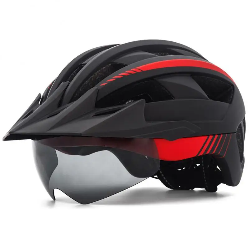 1 /2ШТ Велосипедный шлем Victgoal LED Moutain Road USB Перезаряжаемый Легкий Велосипедный Шлем для мужчин Солнцезащитные очки с козырьком Для мужчин MTB Велосипед Изображение 3